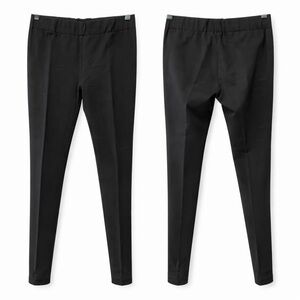 JOSEPH Black Stretch Pull-On Pants Straight Skinny Leg Size 40 France